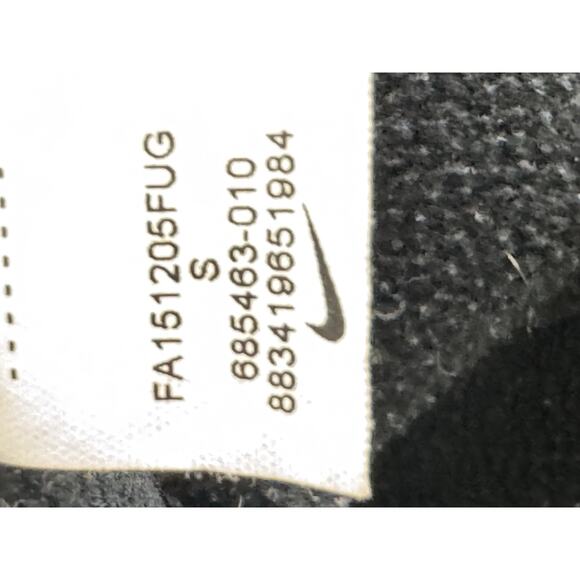 NIKE Hoodie Womens Small Black Pullover Fleece Hooded Therma-Fit Center Check - Picture 8 of 8